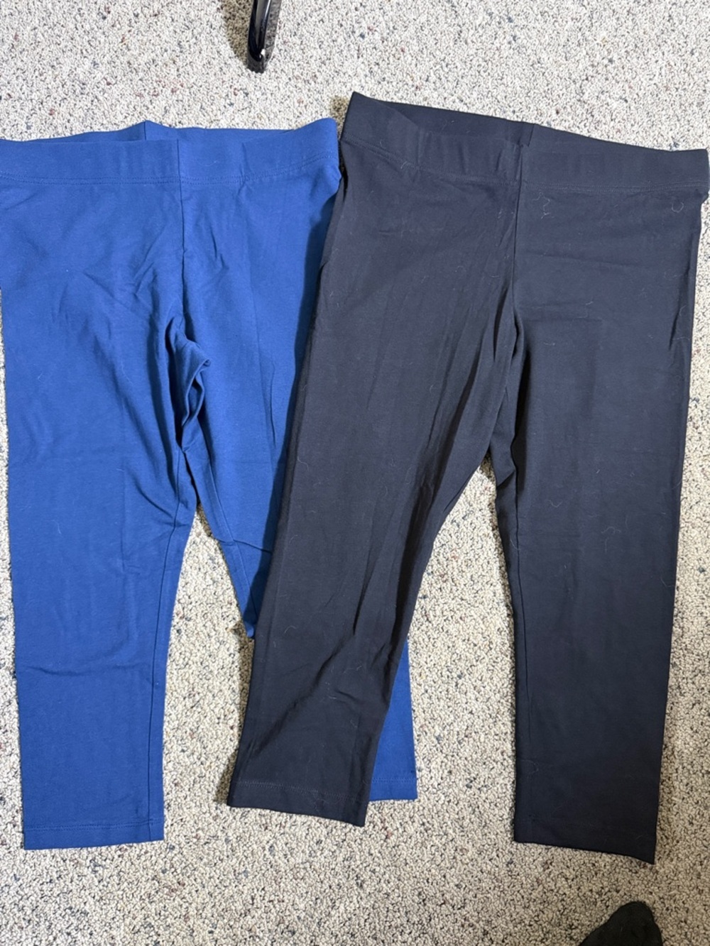 Old Navy Women’s Stretch Capri Leggings - Black & Blue Sz L NWT